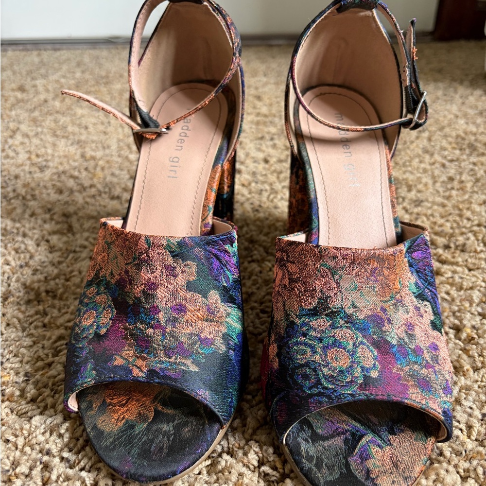 Madden Girl Women's Floral Brocade Heels